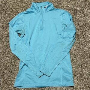Nike Aqua Blue Half-Zip Performance Top